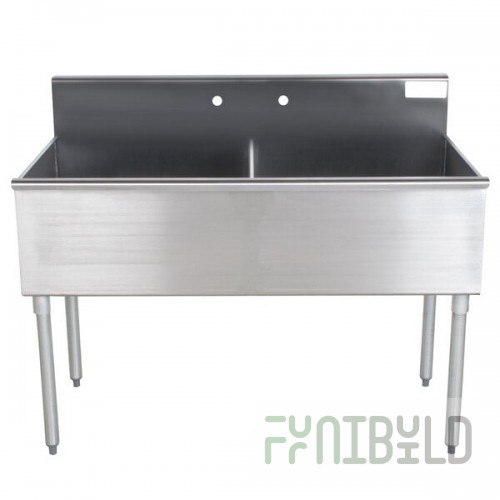 Advance Tabco 6-42-48 Two Compartment Stainless Steel Commercial Sink - 48