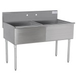 Advance Tabco 6-42-48 Two Compartment Stainless Steel Commercial Sink - 48