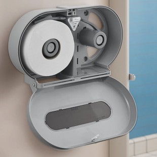 Lavex VersaHub WiFi-Enabled Gray Double Roll Jumbo Toilet Tissue Dispenser Lavex VersaHub WiFi-Enabled Gray Double Roll Jumbo Toilet Tissue Dispenser