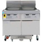 Frymaster LHD165 100 lb. Decathlon Liquid Propane Floor Fryer with SMART4U 3000 Controls - 105,000 BTU