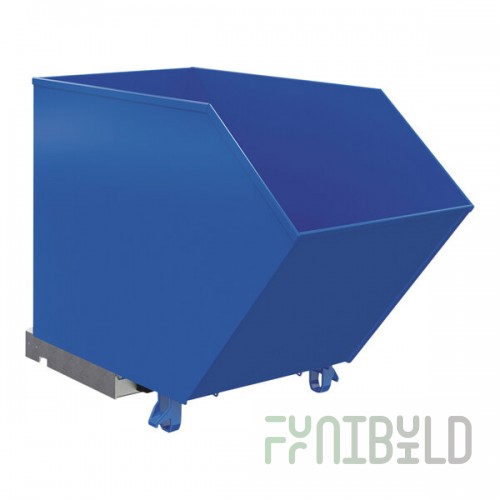 Vestil 0.75 Cubic Yard Heavy-Duty Low-Profile Self-Dumping Steel Forklift Hopper H-75-HD - 6,000 lb. Capacity
