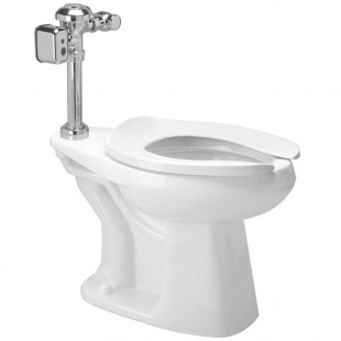 Zurn Elkay One Z.WC4.AS Sensor Toilet System with ADA Height Floor Mounted Toilet and Flush Valve - 1.28 GPF