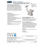 Zurn Elkay One Z.WC4.AS Sensor Toilet System with ADA Height Floor Mounted Toilet and Flush Valve - 1.28 GPF