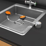 Guardian Equipment G1774 AutoFlow Right Hand Deck Mounted Eye and Face Wash Station with 90 Degree Swivel