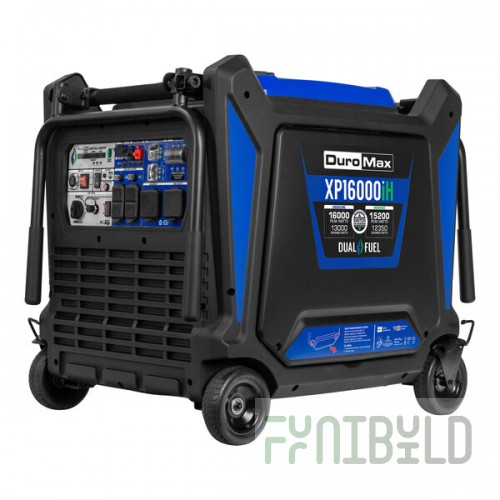 DuroMax XP16000iH iH Series 713 CC Dual Fuel Digital Inverter Portable Generator with CO Alert - 16,000 / 13,000W, 120V/240V