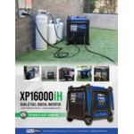 DuroMax XP16000iH iH Series 713 CC Dual Fuel Digital Inverter Portable Generator with CO Alert - 16,000 / 13,000W, 120V/240V