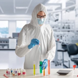 Lavex White 53 GSM Heavy Weight Microporous Polypropylene Zipper Front Long Sleeve Coveralls with Elastic Wrists, Attached Boots, and Hood - L - 25/Case Lavex White 53 GSM Heavy Weight Microporous Polypropylene Zipper Front Long Sleeve Coveralls with Elastic Wrists, Attached Boots, and Hood - L - 25/Case