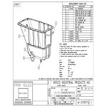 Wesco Industrial Products 272577 0.5 Cu. Yd. Blue Recycling Polyethylene Standard-Duty Tilt Truck