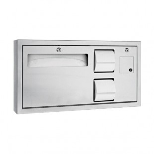 American Specialties, Inc. Traditional 10-0487-R-9 Surface-Mounted ADA Toilet Seat Cover / Toilet Tissue Dispenser American Specialties, Inc. Traditional 10-0487-R-9 Surface-Mounted ADA Toilet Seat Cover / Toilet Tissue Dispenser