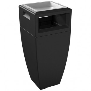 Mayne Kobi 8842-B 24 Gallon Black Decorative Trash Can with Ashtray Mayne Kobi 8842-B 24 Gallon Black Decorative Trash Can with Ashtray