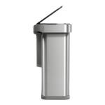 simplehuman ST2050 15.3 Gallon / 58 Liter Brushed Stainless Steel Dual Compartment Rectangular Sensor Trash Can and Recycling Can with Voice and Motion Control and Liner Pocket