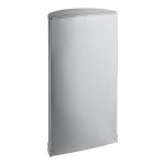 Rubbermaid® FGSO8SSSPL 9 Gallon Metallic Half-Round Satin Stainless Steel Trash Can with Metal Liner