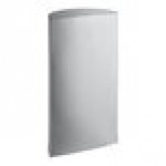 Rubbermaid® FGSO8SSSPL 9 Gallon Metallic Half-Round Satin Stainless Steel Trash Can with Metal Liner