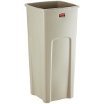 Rubbermaid® FG356988BEIG Untouchable 92 Qt. / 23 Gallon Beige Square Trash Can