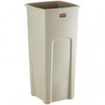 Rubbermaid® FG356988BEIG Untouchable 92 Qt. / 23 Gallon Beige Square Trash Can
