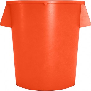 Carlisle 84104424 Bronco 44 Gallon Orange Round Trash Can