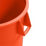 Carlisle 84104424 Bronco 44 Gallon Orange Round Trash Can Carlisle 84104424 Bronco 44 Gallon Orange Round Trash Can