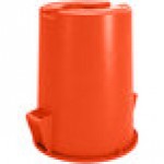 Carlisle 84104424 Bronco 44 Gallon Orange Round Trash Can Carlisle 84104424 Bronco 44 Gallon Orange Round Trash Can