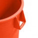 Carlisle 84104424 Bronco 44 Gallon Orange Round Trash Can Carlisle 84104424 Bronco 44 Gallon Orange Round Trash Can