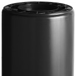 Lavex 44 Gallon Black Round Commercial Trash Can