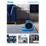 Danby DBSF02021UD51 Blue 3-Speed Air Mover Blower Fan - 650 CFM, 1/5 hp