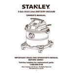 Stanley SL18115 5 Gallon 4 Peak hp Stainless Steel Wet / Dry Vacuum with Tool Kit - 120V, 1 Phase Stanley SL18115 5 Gallon 4 Peak hp Stainless Steel Wet / Dry Vacuum with Tool Kit - 120V, 1 Phase