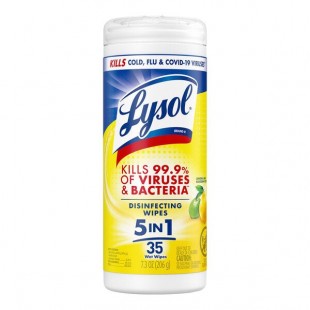 Lysol 35-Count Lemon and Lime Blossom Scent Disinfecting Wipes - 12/Case