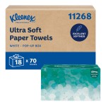 Kleenex® Professional White 1-Ply Folded Ultra-Soft Paper Hand Towel Pop-Up Box - 1,260/Case Kleenex® Professional White 1-Ply Folded Ultra-Soft Paper Hand Towel Pop-Up Box - 1,260/Case