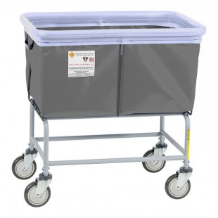 R&B Wire Products, Inc. 4 Bushel Gray Elevated Antimicrobial Vinyl Basket Truck with Bumper 464SOB/ANTI/GRY R&B Wire Products, Inc. 4 Bushel Gray Elevated Antimicrobial Vinyl Basket Truck with Bumper 464SOB/ANTI/GRY