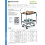 Lakeside 4722 Handler Series Stainless Steel Three Shelf Heavy-Duty Utility Cart - 19 3/8 Lakeside 4722 Handler Series Stainless Steel Three Shelf Heavy-Duty Utility Cart - 19 3/8