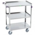 Lakeside 411 Medium Duty Stainless Steel 3 Shelf Utility Cart - 16 3/4 Lakeside 411 Medium Duty Stainless Steel 3 Shelf Utility Cart - 16 3/4
