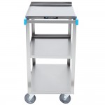 Lakeside 411 Medium Duty Stainless Steel 3 Shelf Utility Cart - 16 3/4 Lakeside 411 Medium Duty Stainless Steel 3 Shelf Utility Cart - 16 3/4