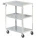 Lakeside 411 Medium Duty Stainless Steel 3 Shelf Utility Cart - 16 3/4 Lakeside 411 Medium Duty Stainless Steel 3 Shelf Utility Cart - 16 3/4