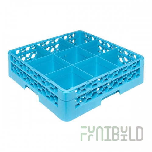 Carlisle RG9-114 OptiClean 9 Compartment Glass Rack with 1 Extender