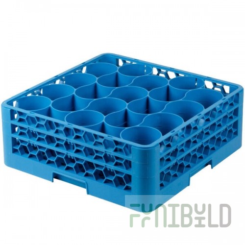 Carlisle RW20-114 OptiClean NeWave 20 Compartment Glass Rack with 2 Extenders