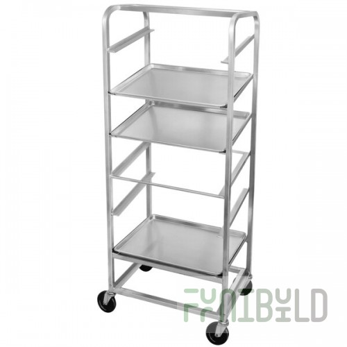 Channel SRS-7 7 Pan Side Load Angled Merchandising Cart