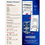 Channel SRS-7 7 Pan Side Load Angled Merchandising Cart