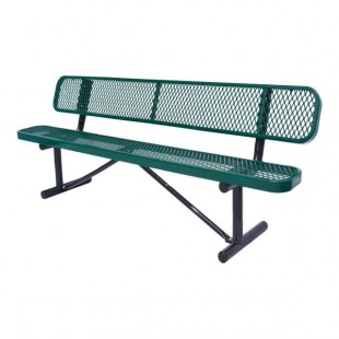Lifeyard 6' Green Expanded Metal Bench