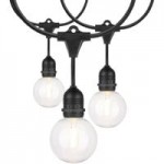 24' Incandescent String Lights with (12) S14 Bulbs - 120V, 132W, 2850K