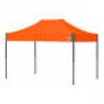 E-Z Up SS3STL0812KFBKTSO Speed Shelter 8' x 12' Steel Orange Canopy with Black Frame