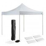 Backyard Pro Courtyard Series 10' x 10' Blue Straight Leg Steel Instant Pop Up Canopy Tent Deluxe Kit with 4 Side Walls Backyard Pro Courtyard Series 10' x 10' Blue Straight Leg Steel Instant Pop Up Canopy Tent Deluxe Kit with 4 Side Walls