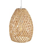 Globe Bohemian Chic Natural Twine / Matte White Pendant Light - 120V, 60W Globe Bohemian Chic Natural Twine / Matte White Pendant Light - 120V, 60W