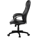 Eurotech LE521 Pembroke Black Leather High Back Swivel Office Chair with Padded Arm Rests Eurotech LE521 Pembroke Black Leather High Back Swivel Office Chair with Padded Arm Rests