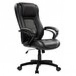 Eurotech LE521 Pembroke Black Leather High Back Swivel Office Chair with Padded Arm Rests Eurotech LE521 Pembroke Black Leather High Back Swivel Office Chair with Padded Arm Rests