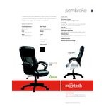 Eurotech LE521 Pembroke Black Leather High Back Swivel Office Chair with Padded Arm Rests Eurotech LE521 Pembroke Black Leather High Back Swivel Office Chair with Padded Arm Rests