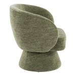LumiSource Fran Green Fabric Swivel Accent Arm Chair with Pedestal Base LumiSource Fran Green Fabric Swivel Accent Arm Chair with Pedestal Base