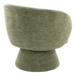 LumiSource Fran Green Fabric Swivel Accent Arm Chair with Pedestal Base LumiSource Fran Green Fabric Swivel Accent Arm Chair with Pedestal Base