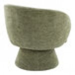LumiSource Fran Green Fabric Swivel Accent Arm Chair with Pedestal Base LumiSource Fran Green Fabric Swivel Accent Arm Chair with Pedestal Base