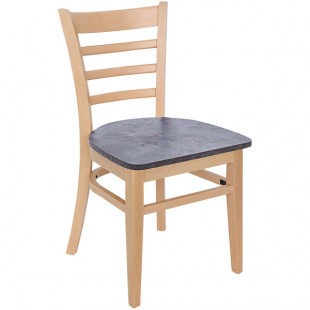 BFM Seating Berkeley Natural Beechwood Ladder Back Side Chair with Relic Rustic Copper Seat BFM Seating Berkeley Natural Beechwood Ladder Back Side Chair with Relic Rustic Copper Seat