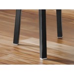 Lancaster Table & Seating Boomerang Black Finish Chair with Blue Vinyl Seat and Driftwood Back - Unassembled Lancaster Table & Seating Boomerang Black Finish Chair with Blue Vinyl Seat and Driftwood Back - Unassembled